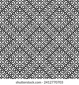 White background with black pattern. Seamless texture for fashion, textile design,  on wall paper, wrapping paper, fabrics and home decor. Simple repeat pattern.