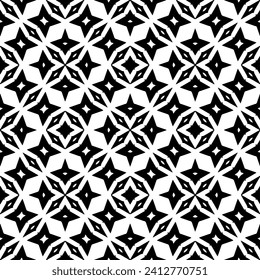 White background with black pattern. Seamless texture for fashion, textile design,  on wall paper, wrapping paper, fabrics and home decor. Simple repeat pattern.