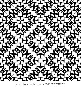 White background with black pattern. Seamless texture for fashion, textile design,  on wall paper, wrapping paper, fabrics and home decor. Simple repeat pattern.