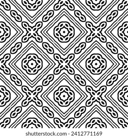 White background with black pattern. Seamless texture for fashion, textile design,  on wall paper, wrapping paper, fabrics and home decor. Simple repeat pattern.