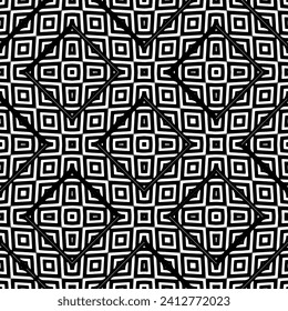 White background with black pattern. Seamless texture for fashion, textile design,  on wall paper, wrapping paper, fabrics and home decor. Simple repeat pattern.
