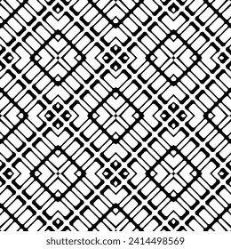 White background with black pattern. Seamless texture for fashion, textile design,  on wall paper, wrapping paper, fabrics and home decor. Simple repeat pattern.