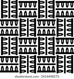 White background with black pattern. Seamless texture for fashion, textile design,  on wall paper, wrapping paper, fabrics and home decor. Simple repeat pattern.