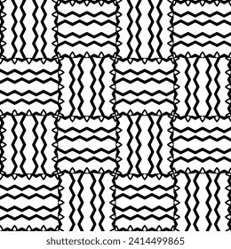White background with black pattern. Seamless texture for fashion, textile design,  on wall paper, wrapping paper, fabrics and home decor. Simple repeat pattern.