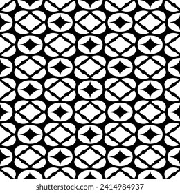 White background with black pattern. Seamless texture for fashion, textile design,  on wall paper, wrapping paper, fabrics and home decor. Simple repeat pattern.