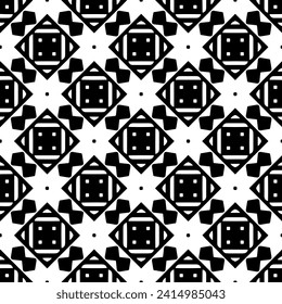 White background with black pattern. Seamless texture for fashion, textile design,  on wall paper, wrapping paper, fabrics and home decor. Simple repeat pattern.