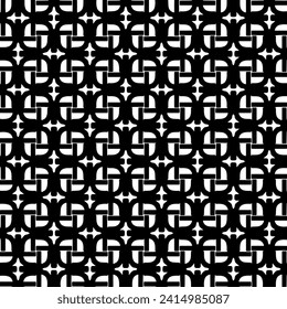 White background with black pattern. Seamless texture for fashion, textile design,  on wall paper, wrapping paper, fabrics and home decor. Simple repeat pattern.