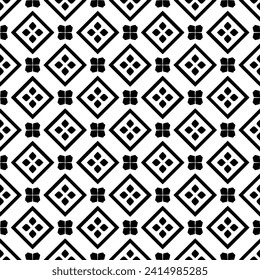 White background with black pattern. Seamless texture for fashion, textile design,  on wall paper, wrapping paper, fabrics and home decor. Simple repeat pattern.