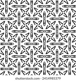 White background with black pattern. Seamless texture for fashion, textile design,  on wall paper, wrapping paper, fabrics and home decor. Simple repeat pattern.