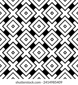 White background with black pattern. Seamless texture for fashion, textile design,  on wall paper, wrapping paper, fabrics and home decor. Simple repeat pattern.