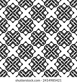 White background with black pattern. Seamless texture for fashion, textile design,  on wall paper, wrapping paper, fabrics and home decor. Simple repeat pattern.