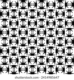 White background with black pattern. Seamless texture for fashion, textile design,  on wall paper, wrapping paper, fabrics and home decor. Simple repeat pattern.