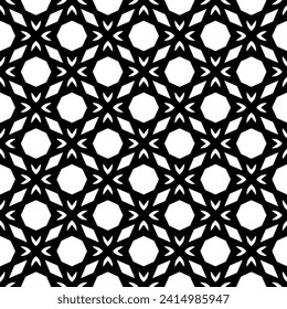 White background with black pattern. Seamless texture for fashion, textile design,  on wall paper, wrapping paper, fabrics and home decor. Simple repeat pattern.
