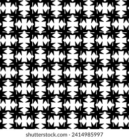 White background with black pattern. Seamless texture for fashion, textile design,  on wall paper, wrapping paper, fabrics and home decor. Simple repeat pattern.