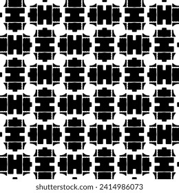 White background with black pattern. Seamless texture for fashion, textile design,  on wall paper, wrapping paper, fabrics and home decor. Simple repeat pattern.