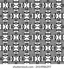 White background with black pattern. Seamless texture for fashion, textile design,  on wall paper, wrapping paper, fabrics and home decor. Simple repeat pattern.