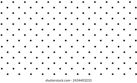 White background with black polka dot