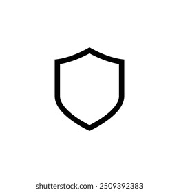 White background and black Shield symbol 