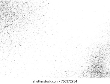 White background with black splatter  ink in diagonal corners