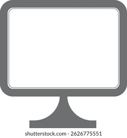 fondo blanco y negro icono único de TV para la ilustración