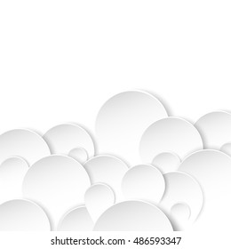 White background with blank business diagram template at bottom flat vector illustration