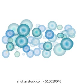 White background, blue bokeh abstract. Merry Christmas. vector