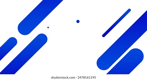 Fondo blanco con líneas diagonales azules. Ilustración vectorial