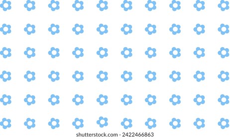 Fondo blanco con flores azules