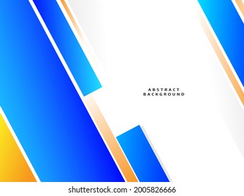 fondo blanco con forma de cuadrados largos azul y naranja