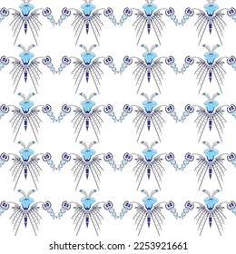 white background with blue repeated abstract