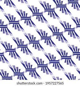 white background with blue repeated pattern