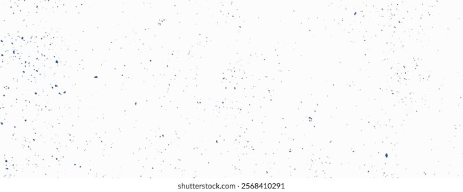 White background with blue speckles. The background has a minimalist style with a white and blue speckled texture. Speckled wall texture background. White background vector.