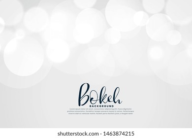 white background with bokeh lights effect