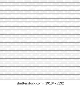 Fondo blanco de ladrillos. Resumen de un patrón sin fisuras