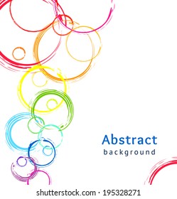 White background with bright color lines