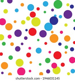 White background of bright rainbow circles, design element