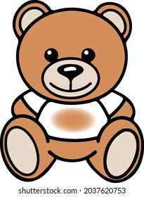 white background brown cute teddy bear