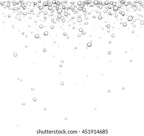 White background with bubbles. Vector water illustration.