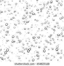 White background with bubbles. Vector water illustration.