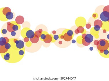 White background business illustration of colorful bubbles and bokeh.
