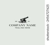 white background cannon vintage logo