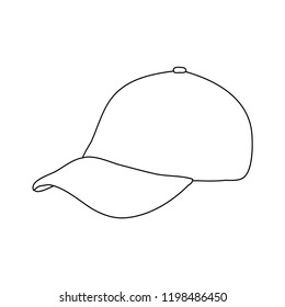 white background, cap sketch, lines