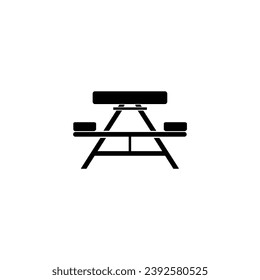 silla de fondo blanco e icono de mesa, silla y logotipo de mesa para el negocio de restaurantes