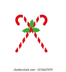 white background with christmas candy cane with spirals in colors