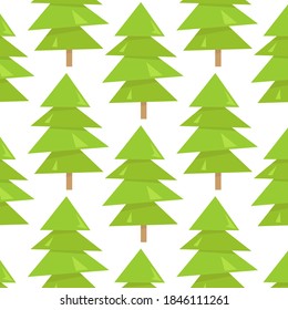 Fondo blanco con árboles de Navidad. Vector.