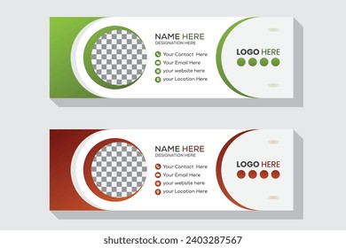 White background with a clean, contemporary layout for an email signature