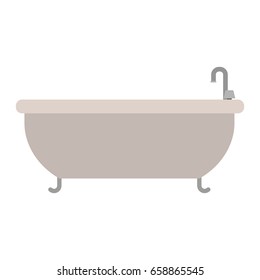 white background with color silhouette of bathtub icon vector illustration