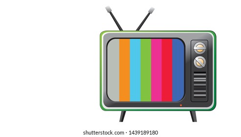 The white background color TV is suitable to be used as an illustration
