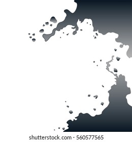 White background with colored abstract blots for your amazing design, text, headline.
