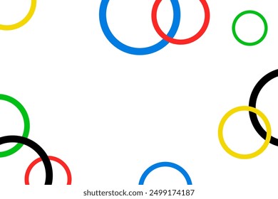 White background with colored circles.